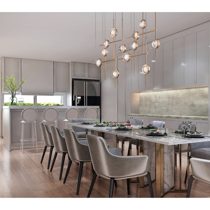 Eurofase 47256-019 Barletta 53" Anodized Gold LED Chandelier