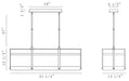 Eurofase 44255-015 Tye 41" Matte Black LED Chandelier