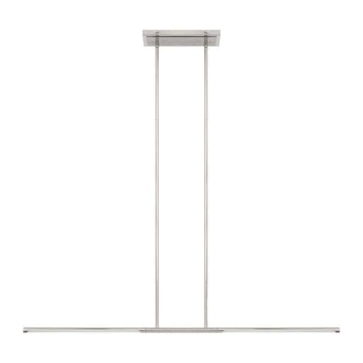 Chandelier Thesis 207287A Overture 48 inch 2 light Polished Nickel 5CCT LED Linear Chandelier THESIS