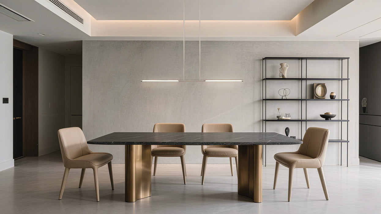 Chandelier Thesis 207287A Overture 48 inch 2 light Polished Nickel 5CCT LED Linear Chandelier THESIS