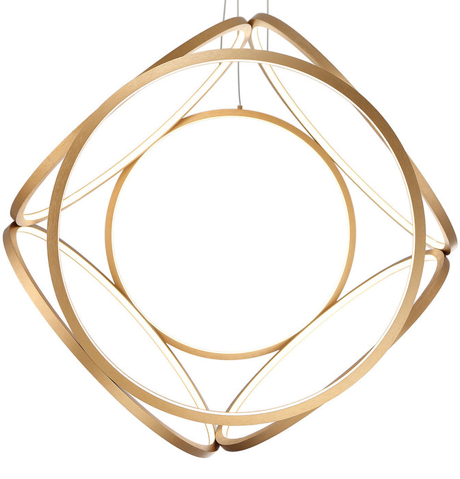 Eurofase 37104-023 Glenview 34" Brushed Gold LED Chandelier