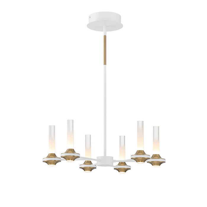 Eurofase 45712-029 Torcia 24" Matte White LED Chandelier