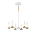 Eurofase 45712-029 Torcia 24" Matte White LED Chandelier