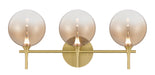 Eurofase 48913-034 Iissa 3-Light Gold LED Vanity Light
