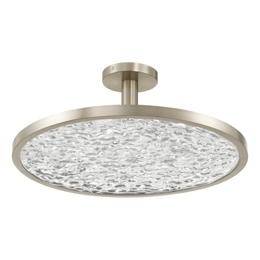 Convertible Pendant Thesis 207421A Courtney 24 inch Champagne Gold 5CCT LED Convertible Pendant with Clear Water Glass THESIS