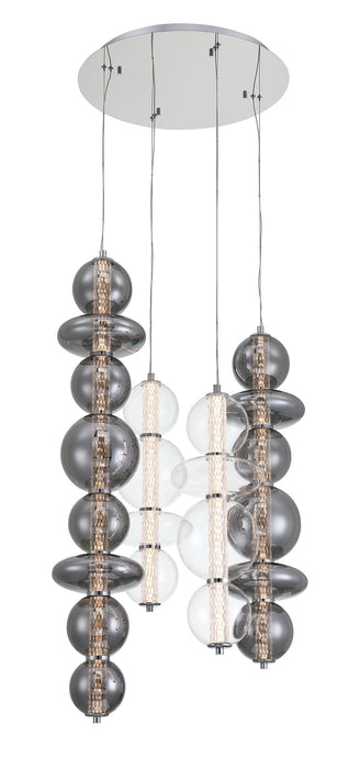 Eurofase 48960-021 Atomo 50" Chrome LED Chandelier