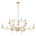 Chandelier Thesis 207342A Presley 48 inch 6 light Champagne Gold Chandelier with Clear Glass Drops THESIS