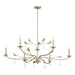 Chandelier Thesis 207342A Presley 48 inch 6 light Champagne Gold Chandelier with Clear Glass Drops THESIS