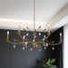 Chandelier Thesis 207342A Presley 48 inch 6 light Champagne Gold Chandelier with Clear Glass Drops THESIS