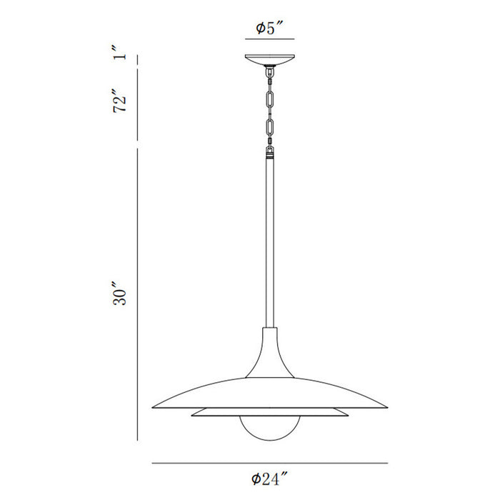 Eurofase 46785-046 Welsh 30" Matte Black LED Pendant Light