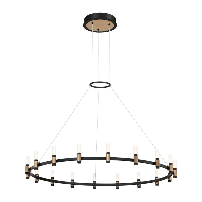 Eurofase 37044-015 Albany 45" Brass-Black Mix LED Chandelier