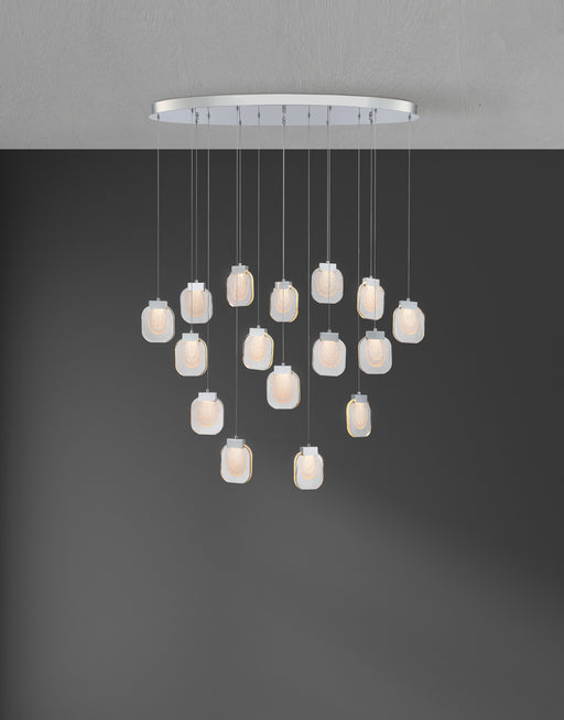 Eurofase 37194-027 Paget 44" Chrome LED Chandelier