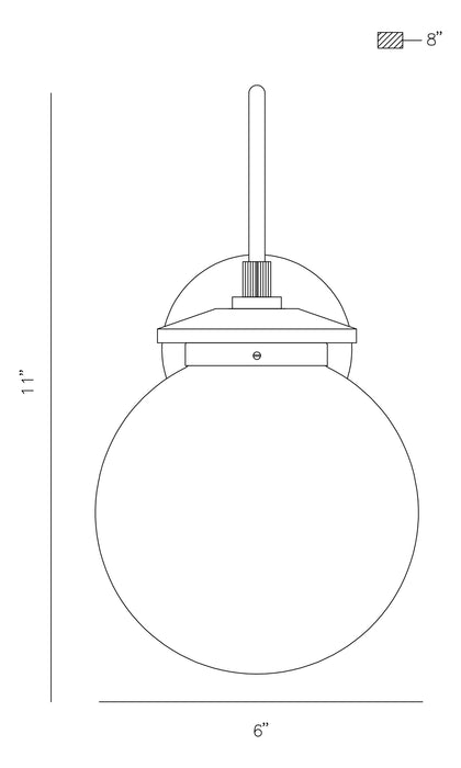 Eurofase 47195-011 Caswell 11" Powder Coat Black LED Outdoor Wall Light