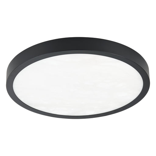 Flush Mount Thesis 207613A Argyle 16 inch Textured Black and Natural Alabaster 5CCT LED Flush Mount THESIS
