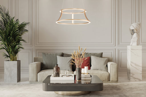 Eurofase 43885-022 Cadoux 20" Matte Gold LED Chandelier