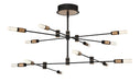 Eurofase 37051-013 Albany 41" Brass-Black Mix LED Chandelier