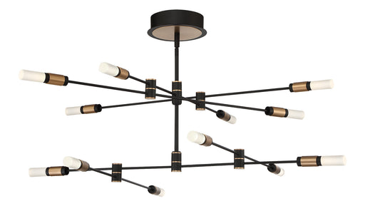 Eurofase 37051-013 Albany 41" Brass-Black Mix LED Chandelier