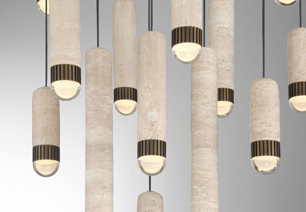 Eurofase 50131-020 Cambre 32" Antique Brass LED Chandelier