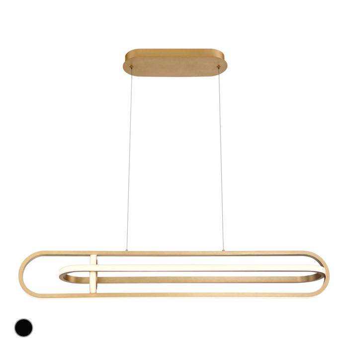 Eurofase 37039-028 Demark 42" Matte Gold LED Chandelier