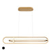 Eurofase 37039-028 Demark 42" Matte Gold LED Chandelier