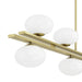 Chandelier Thesis 207378A Julep 64 inch 8 light Brushed Gold Linear Chandelier with Opal Glass Shades THESIS
