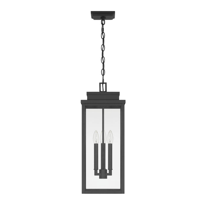 Exterior Pendant Light Thesis 207747A Hillside 9 inch 3 light Textured Black Exterior Pendant Light with Clear Glass THESIS
