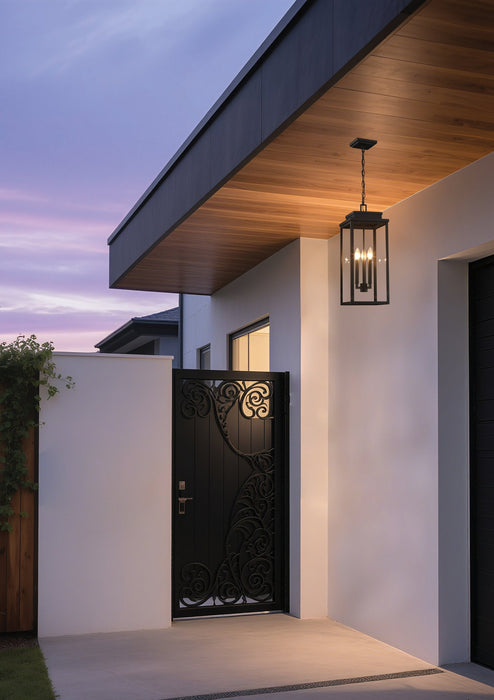 Exterior Pendant Light Thesis 207747A Hillside 9 inch 3 light Textured Black Exterior Pendant Light with Clear Glass THESIS