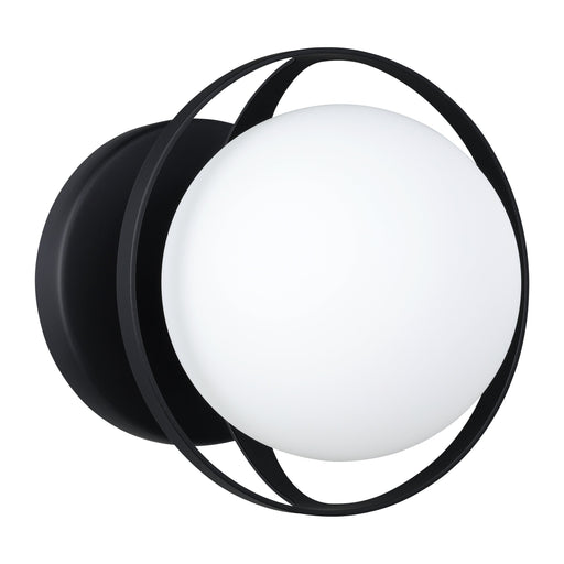 Vanity Light Thesis 206966A Parker 6 inch 1 light Matte Black Vanity Light with Etched Opal Glass Shade THESIS