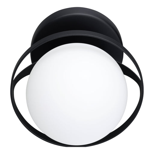 Vanity Light Thesis 206966A Parker 6 inch 1 light Matte Black Vanity Light with Etched Opal Glass Shade THESIS