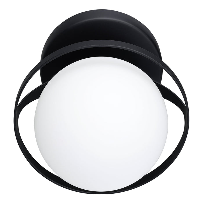 Vanity Light Thesis 206966A Parker 6 inch 1 light Matte Black Vanity Light with Etched Opal Glass Shade THESIS