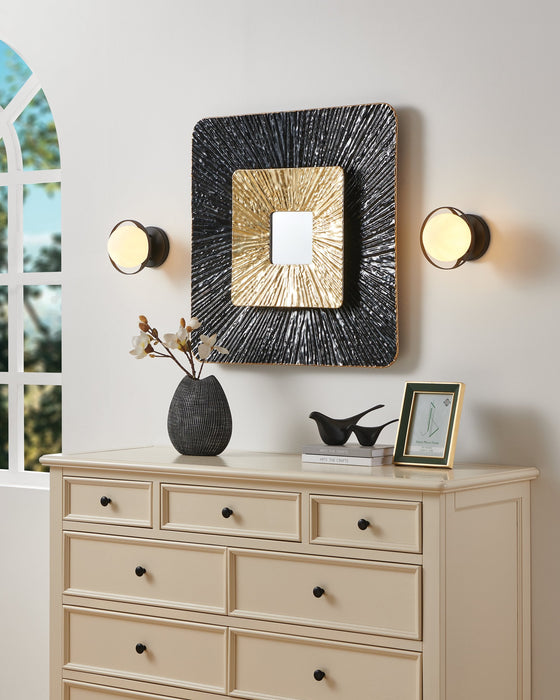 Vanity Light Thesis 206966A Parker 6 inch 1 light Matte Black Vanity Light with Etched Opal Glass Shade THESIS