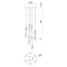 Eurofase 38043-027 Paget 20" Chrome LED Chandelier