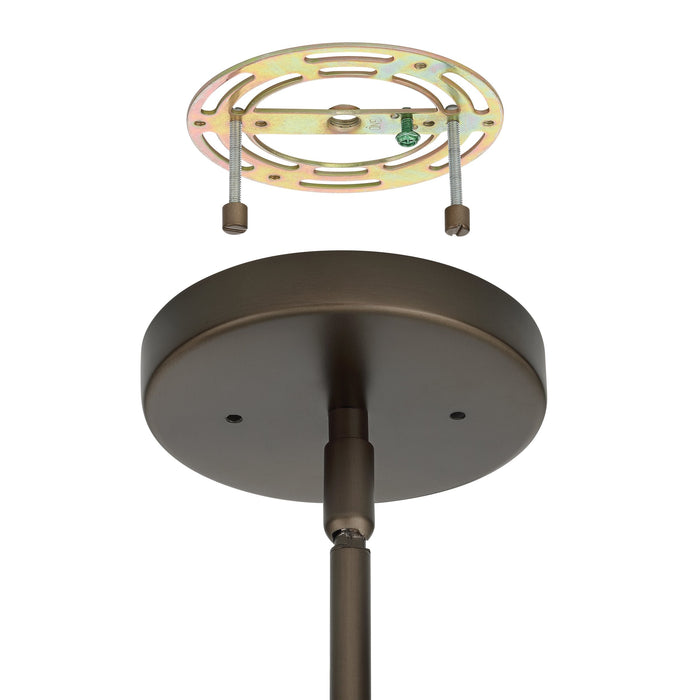 Pendant Light Thesis 207788A Enzio 6 inch 1 light Forged Bronze Pendant Light with Forged Bronze and Matte White Metal Shade THESIS