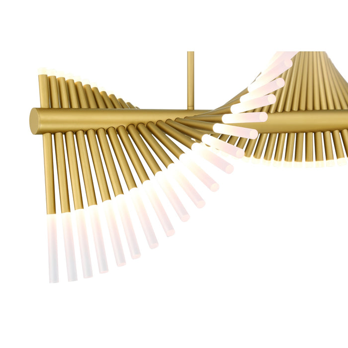 Eurofase 47125-018 Voltik 40" Matte Gold LED Chandelier
