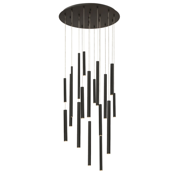 Eurofase 31445-016 Santana 24" Matte Black LED Chandelier