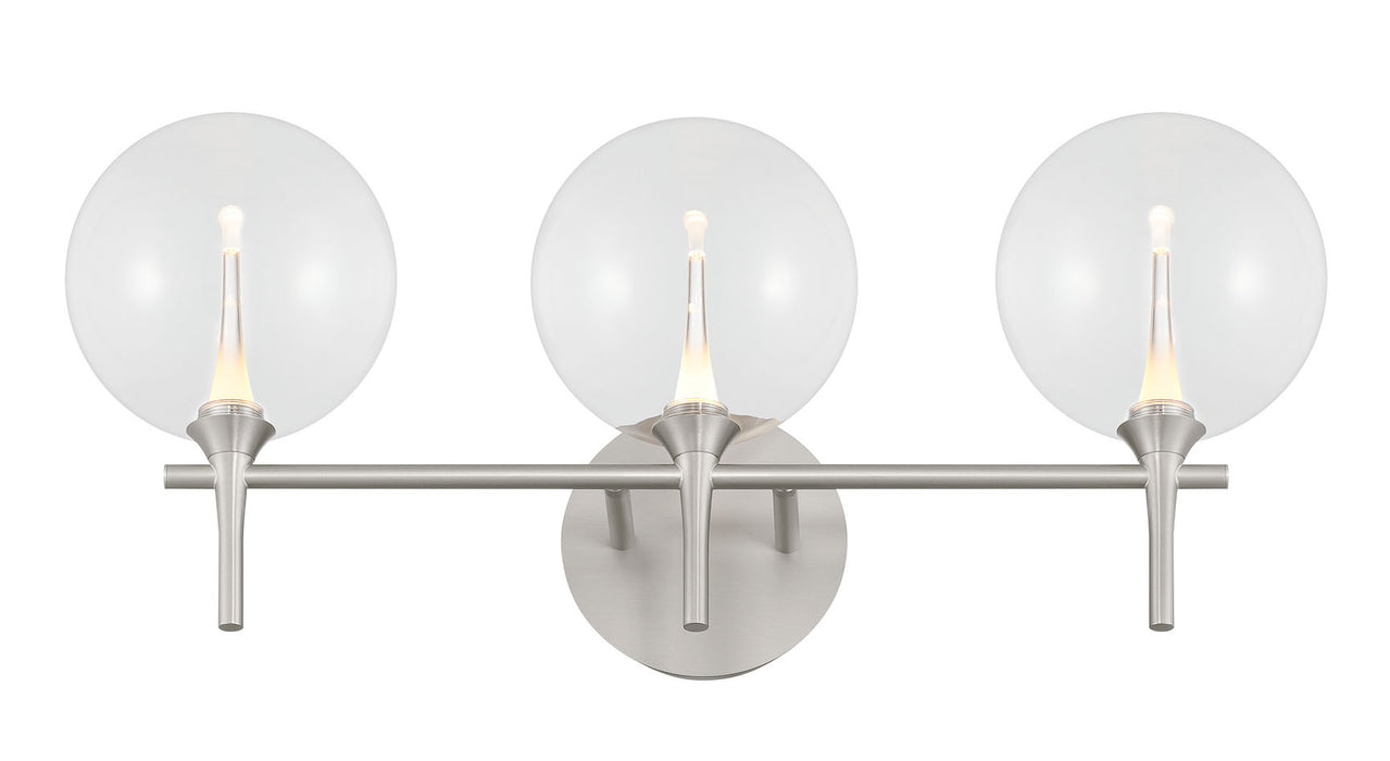 Eurofase 48914-017 Iissa 3-Light Satin Nickel LED Vanity Light