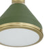 Pendant Light Thesis 207405A Doyle 18 inch 1 light Natural Brass Pendant Light with Matte Green Metal Shade THESIS