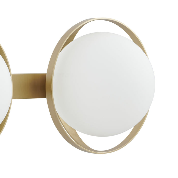 Vanity Light Thesis 206974A Parker 24 inch 3 light Champagne Gold Vanity Light with Etched Opal Glass Shades THESIS