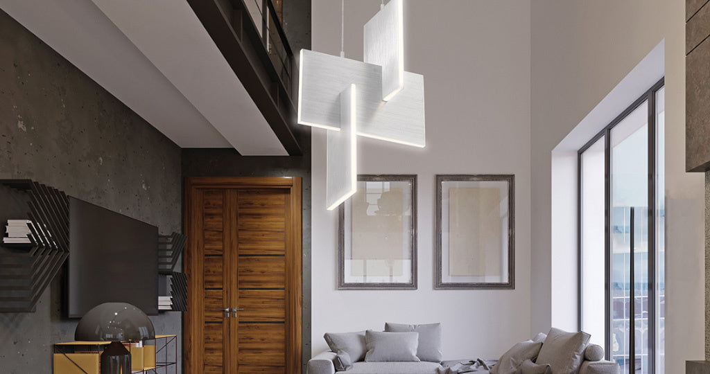 Eurofase 37347-035 Coburg 23" Anodized Silver LED Pendant Light