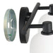 Vanity Light Thesis 207004A Valentina 15 inch 2 light Matte Black Vanity Light with Etched Opal Glass Shades THESIS
