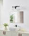 Vanity Light Thesis 207004A Valentina 15 inch 2 light Matte Black Vanity Light with Etched Opal Glass Shades THESIS