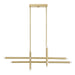 Chandelier Thesis 207299A Manhattan 48 inch 12 light Brushed Gold LED Linear Chandelier THESIS
