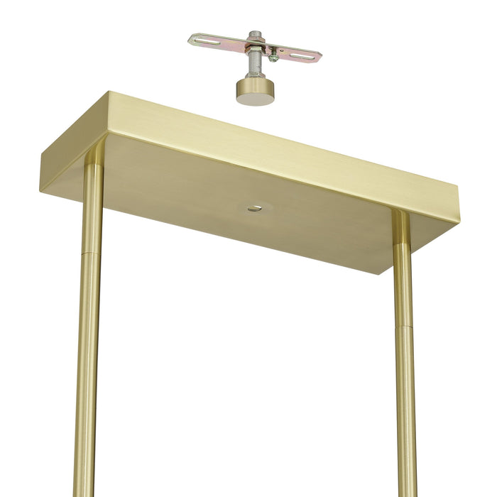 Chandelier Thesis 207299A Manhattan 48 inch 12 light Brushed Gold LED Linear Chandelier THESIS