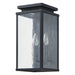 Exterior Wall Sconce Thesis 207051A Overton 14 inch 2 light Matte Black Exterior Wall Sconce with Clear Antique Glass THESIS