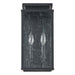 Exterior Wall Sconce Thesis 207051A Overton 14 inch 2 light Matte Black Exterior Wall Sconce with Clear Antique Glass THESIS