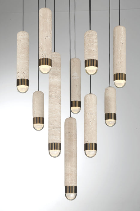 Eurofase 50130-023 Cambre 22" Antique Brass LED Chandelier