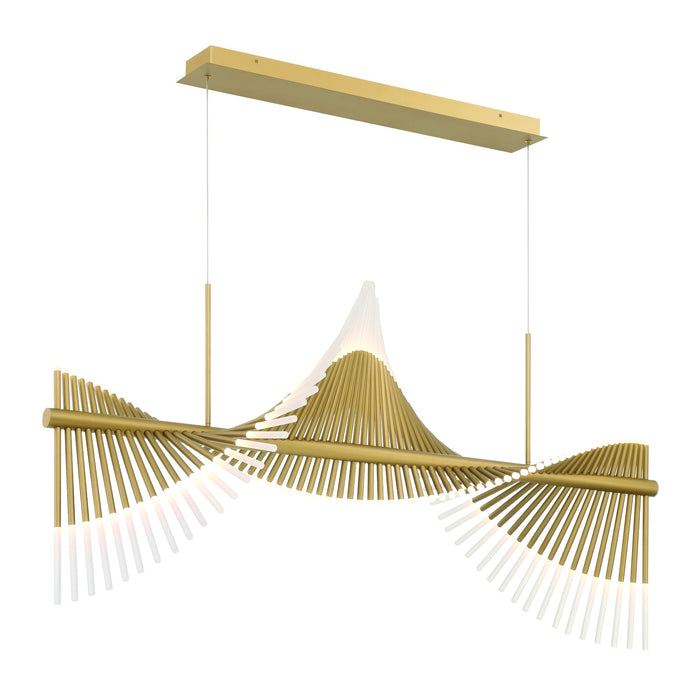 Eurofase 47126-015 Voltik 59" Matte Gold LED Chandelier