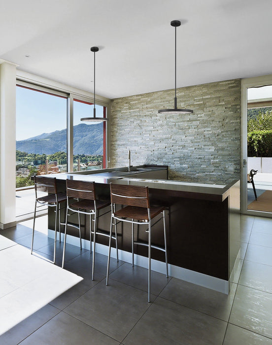 Convertible Pendant Thesis 207417A Courtney 18 inch Textured Black 5CCT LED Convertible Pendant with Clear Water Glass THESIS