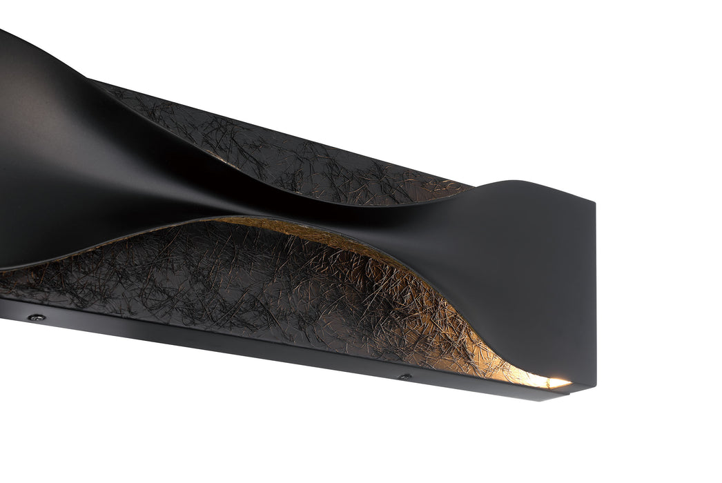 Eurofase 48972-017 Shayla 18" Sysal Gold Black Mix LED Outdoor Wall Light