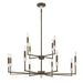 Chandelier Thesis 207366A Montclair 38 inch 12 light Forged Bronze and Natural Alabaster Chandelier THESIS